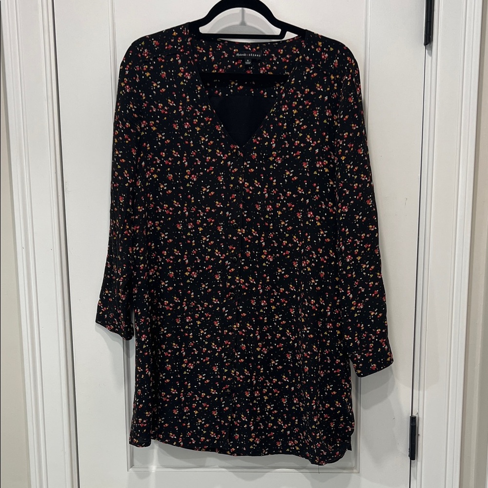 Madewell et Sezane Silk Floral Dress - M